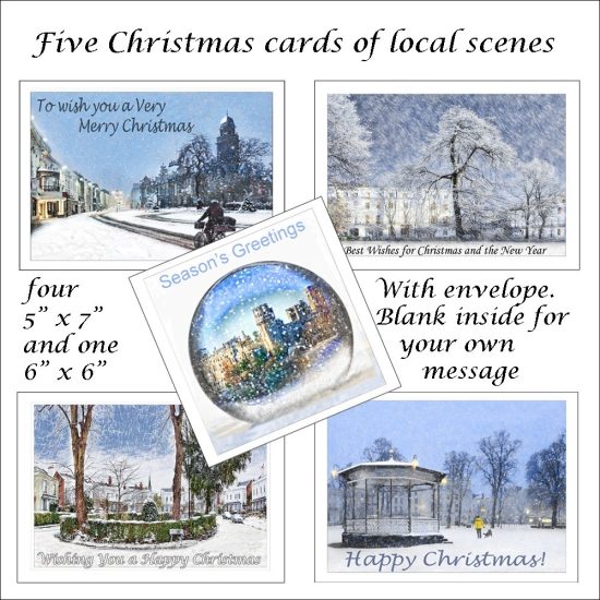 Christmas cards of local Leamington scenes